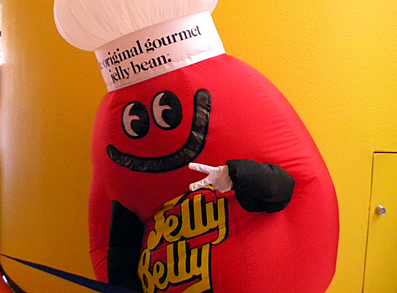 Mr. Jelly Belly at the Jelly Bean Factory in Fairfield.